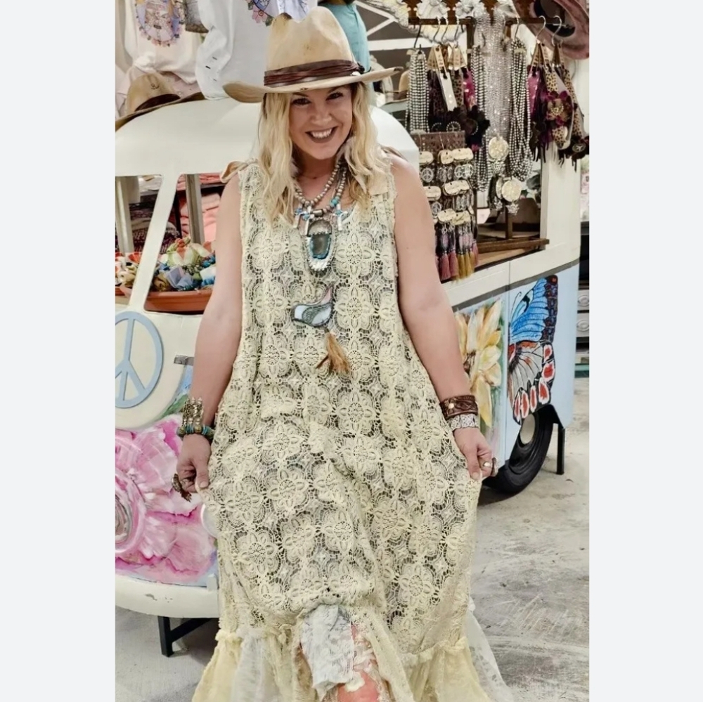 A Rare Bird Lace Overlay Maxi dress NWT